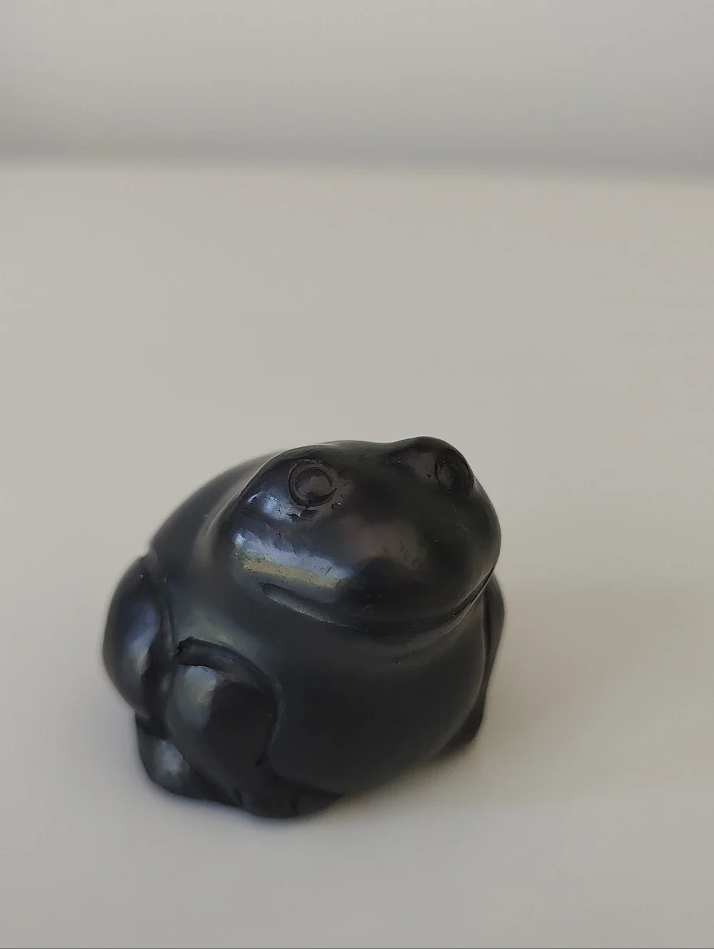 Mexican Oaxaca Barro Negro Black Clay Pottery Frog Folk Art